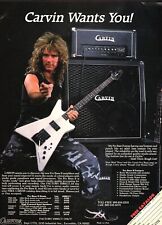 vtg 80s ROUGH CUTT CARVIN MAGAZINE PRINT AD Bass Guitar Amp MATT THORR Pinup for sale  Shipping to South Africa