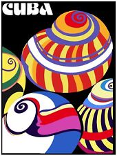 7601.Decoration Poster.Home Room wall design print.Polymitas shells.Visit Cuba for sale  Shipping to South Africa
