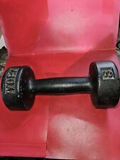 1 Vtg 8 Pound YORK Barbell Dumbbell Cast Iron Weight USA Round Head 8lb  for sale  Shipping to South Africa