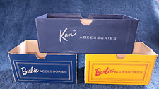 Lote de 3 gavetas vintage Barbie Ken caixa de acessórios para estojo porta-malas guarda-roupa década de 1960 Cardbrd comprar usado  Enviando para Brazil