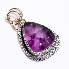 Trapiche Amethyst Stone Vintage Handmade 925 Sterling Silver Pendant 1.7" GSR924 for sale  Shipping to South Africa