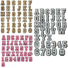 Letters and Numbers Alphabet Jibbitz Croc Shoe charms finish Black Gold Pink for sale  Shipping to South Africa