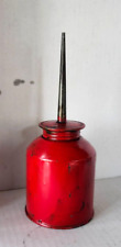 Old Painted Metal  7-1/2"  Thumb Pump Oiler, used for sale  Shipping to South Africa
