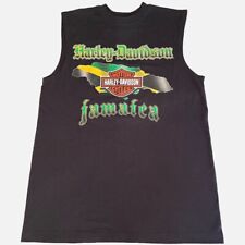 Camiseta masculina média vintage Harley-Davidson preta Kingston bandeira da Jamaica comprar usado  Enviando para Brazil