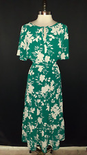 Vestido TORRID Plus Size 1 1X verde branco floral manga curta bolsos em camadas, usado comprar usado  Enviando para Brazil