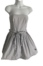 Mini Vestido para Mujer Abercrombie Fitch Mediano Azul Blanco Sin tirantes a Rayas Retro, usado segunda mano  Embacar hacia Mexico