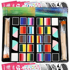 2 Pack Professional Split Cake Face Paint Face Painting Kit For kid Stage Makeup, used for sale  Shipping to South Africa