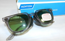 Gafas de seguridad Norton Steampunk retro grises de colección con lentes verdes nuevas en caja NERD segunda mano  Embacar hacia Argentina