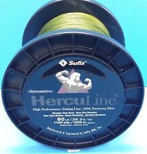 Sufix Herculine Dyneema Braided Fishing Line 80lb 1000m 1100yds Green for sale  Shipping to South Africa