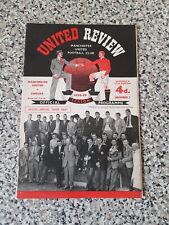 man utd 1958 programme for sale  GREAT YARMOUTH