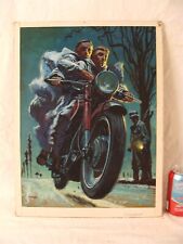 Usado, Pintura ilustración antigua de motocicleta de John Mcdermott segunda mano  Embacar hacia Argentina