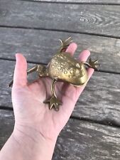 Vintage brass frog for sale  KING'S LYNN