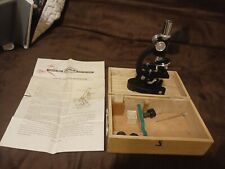 Microscopio vintage Stellar para niños negro con caja de madera segunda mano  Embacar hacia Argentina