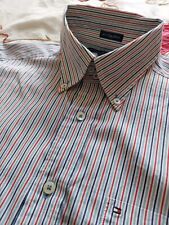 Camisa Tommy Hilfiger manga curta grande anos 80 tecido listrado duas camadas , usado comprar usado  Enviando para Brazil