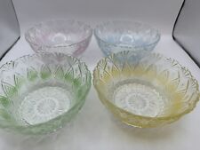 Vintage Glass Dessert Bowls Pastel Tint Kig Indonesia for sale  Shipping to South Africa