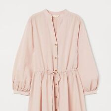 Vestido feminino H&M rosa claro mistura de linho médio Cottagecore comprar usado  Enviando para Brazil