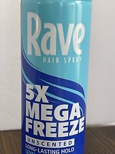 Rave Hairspray 5X Mega Freeze sem perfume de longa duração ClimaShield 24hr 11oz comprar usado  Enviando para Brazil