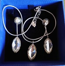 Swarovski Crystal Clear Necklace And Earrings Set for sale  CORSHAM