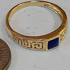 14k Gold Mens Lapis Lazuli Ring 8.5, used for sale  Fredericksburg