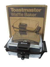 Antigo Toastmaster Waffle Ferro Maker Chapa 269A Cromada Placas Reversíveis Funcionando, usado comprar usado  Enviando para Brazil