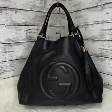 Bolsa de ombro GUCCI Soho intertravada borla G couro preta #GS01 comprar usado  Enviando para Brazil