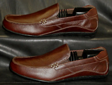Rockport K74340 men's brown pebbled leather slip-on driving loafer shoes size 9M for sale  Shipping to South Africa