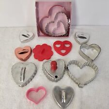 ASSORTED VALENTINES DAY HEART COOKIE CUTTERS Fluted Metal Plastic Love for sale  Shipping to South Africa