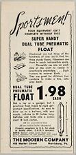 1947 Print Ad Dual Tube Pneumatic Floats Fishing Canoeing Harrisburg,PA, used for sale  Shipping to South Africa