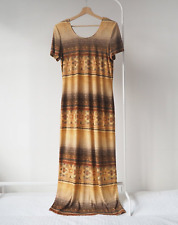 Joseph Ribkoff Designerska sukienka maxi geometryczny nadruk aztecki vintage rodzimy rozmiar XL (p24) na sprzedaż  PL