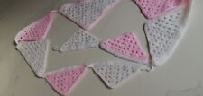 Pink white bunting for sale  GOOLE