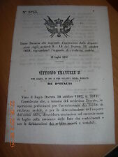 Regio decreto 1870 usato  Italia