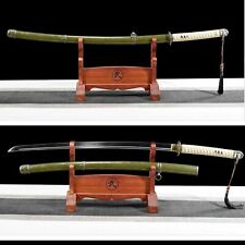 Argila temperada T1095 aço feita à mão japonesa 98 sabre samurai Katana espada afiada comprar usado  Enviando para Brazil