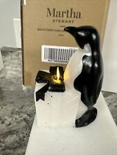 Estatueta de pinguim Martha Stewart Luminara 7" presente vela sem chama como está, usado comprar usado  Enviando para Brazil