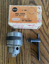 Vintage Craftsman 1/2” Drill Chuck 1/2-20 Thd  Key Included Original Box 9-2980 for sale  North Branch