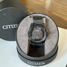 Relógio de malha Citizen Eco-Drive masculino CTO preto banhado a íons - BM6988-57E MSRP: US$ 325, usado comprar usado  Enviando para Brazil