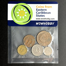 Monedas del Caribe Oriental: 5 monedas aleatorias únicas de estados del Caribe Oriental segunda mano  Embacar hacia Mexico