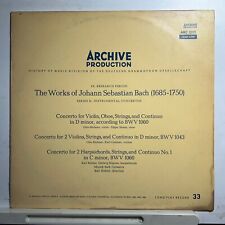 J.S. BACH 3 Double Concertos / Otto Büchner, Kurt Guntner ARCHIVE ARC 3221, used for sale  Shipping to South Africa