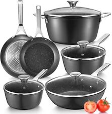 Fadware/Bezia Induction Cookware 10 Piece Pots and Pans Set Nonstick F9102, used for sale  Shipping to South Africa
