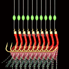 Pacote com 10 iscas de pesca em água salgada Sabiki Rigs isca luminosa cavala pesca equipamento comprar usado  Enviando para Brazil
