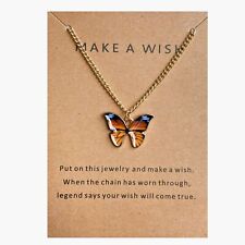 Women 925 Silver Gold plated Butterfly Necklace Pendant Chain Boho Jewelry Gifts for sale  Shipping to South Africa
