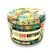 Caixa de costura vintage botão lata mais de 500 botões litho colorido bugigangas estoque comprar usado  Enviando para Brazil
