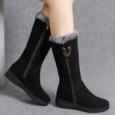 Mujeres Botas Altas de Peluche Forradas a la Rodilla Damas Planas Nieve Invierno Zapatos Cálidos EE. UU. 8, usado segunda mano  Embacar hacia Argentina