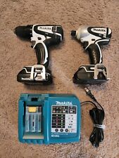 Makita  18V Compact Lith-Ion Cordless 2-Pc. Combo Kit Drill Driver Charger Batts, used for sale  Corona