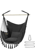 Y- Stop Hammock Chair Hanging Rope Swing, Max 500 Lbs, Dark Grey for sale  Shipping to South Africa