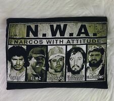 Used, N.W.A NARCOS WITH ATTITUDE BLACK T-SHIRT MENS  for sale  Shipping to South Africa