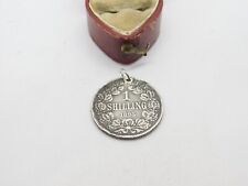 Victorian South African 1 Shilling Coin Charm or Pendant Antique 1895 for sale  Shipping to South Africa