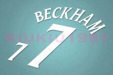Impressão de conjunto de nomes England Beckham #7 Copa do Mundo 2002 Awaykit comprar usado  Enviando para Brazil