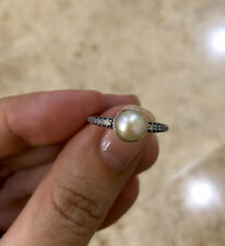 AUTHENTIC PANDORA SILVER RING ELEGANT BEAUTY PEARL #191018P  RETIRED, used for sale  Miami