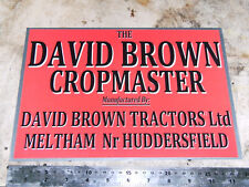 HOMEMADE DAVID BROWN CROPMASTER TRACTOR  METAL SIGN TRACTORS  for sale  BASILDON