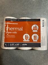 Rollos de papel térmico marca Office Depot, 2-1/4" x 165', blancos, paquete de 6 segunda mano  Embacar hacia Argentina